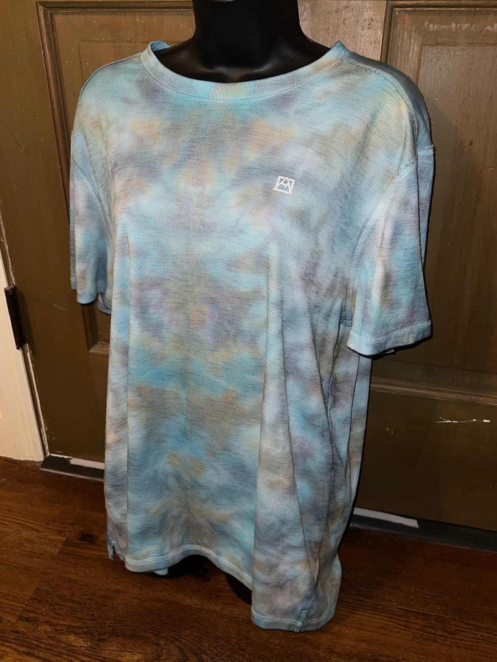 Avalanche Outdoor Tie-Dye Blue Casual Crewneck Short Sleeve Shirt Size L - Picture 5 of 7